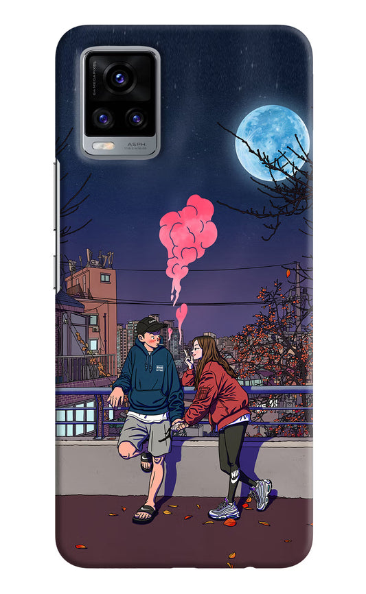 Chilling Couple Vivo V20 Hard Case Back Cover by Casekaro