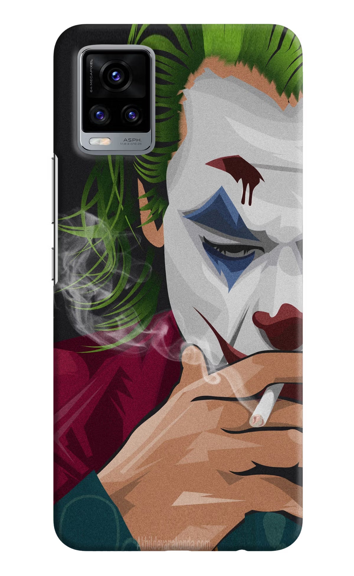 Joker Smoking Vivo V20 Hard Case Back Cover by Casekaro