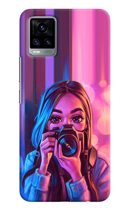 Girl Photographer Vivo V20 Hard Case Back Cover by Casekaro