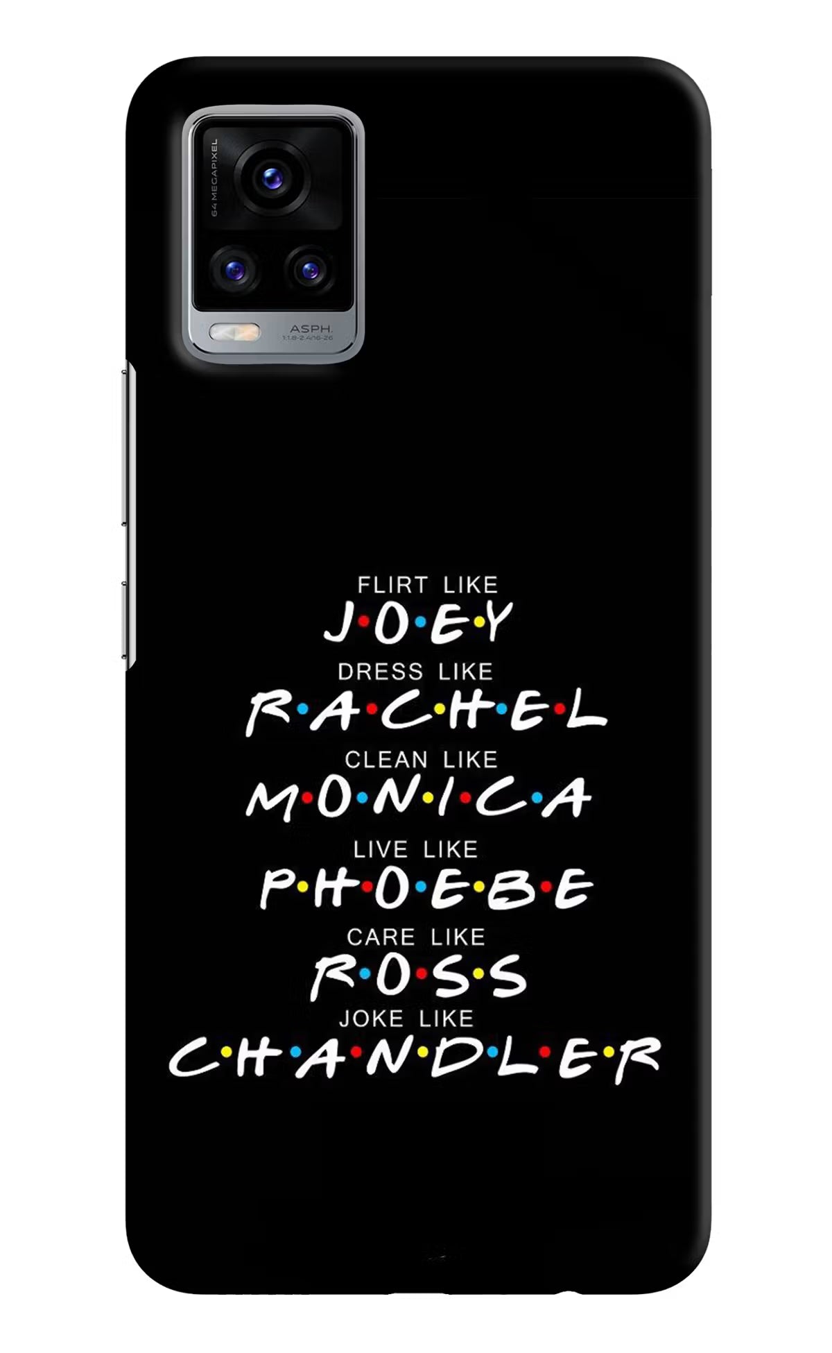 FRIENDS Character Vivo V20 Hard Case Back Cover by Casekaro