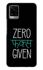 Zero Fucks Given Vivo V20 Hard Case Back Cover by Casekaro