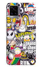 Sticker Bomb Vivo V20 Hard Case Back Cover by Casekaro