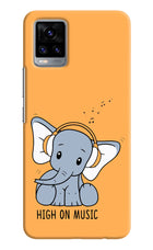 High On Music Vivo V20 Hard Case Back Cover by Casekaro