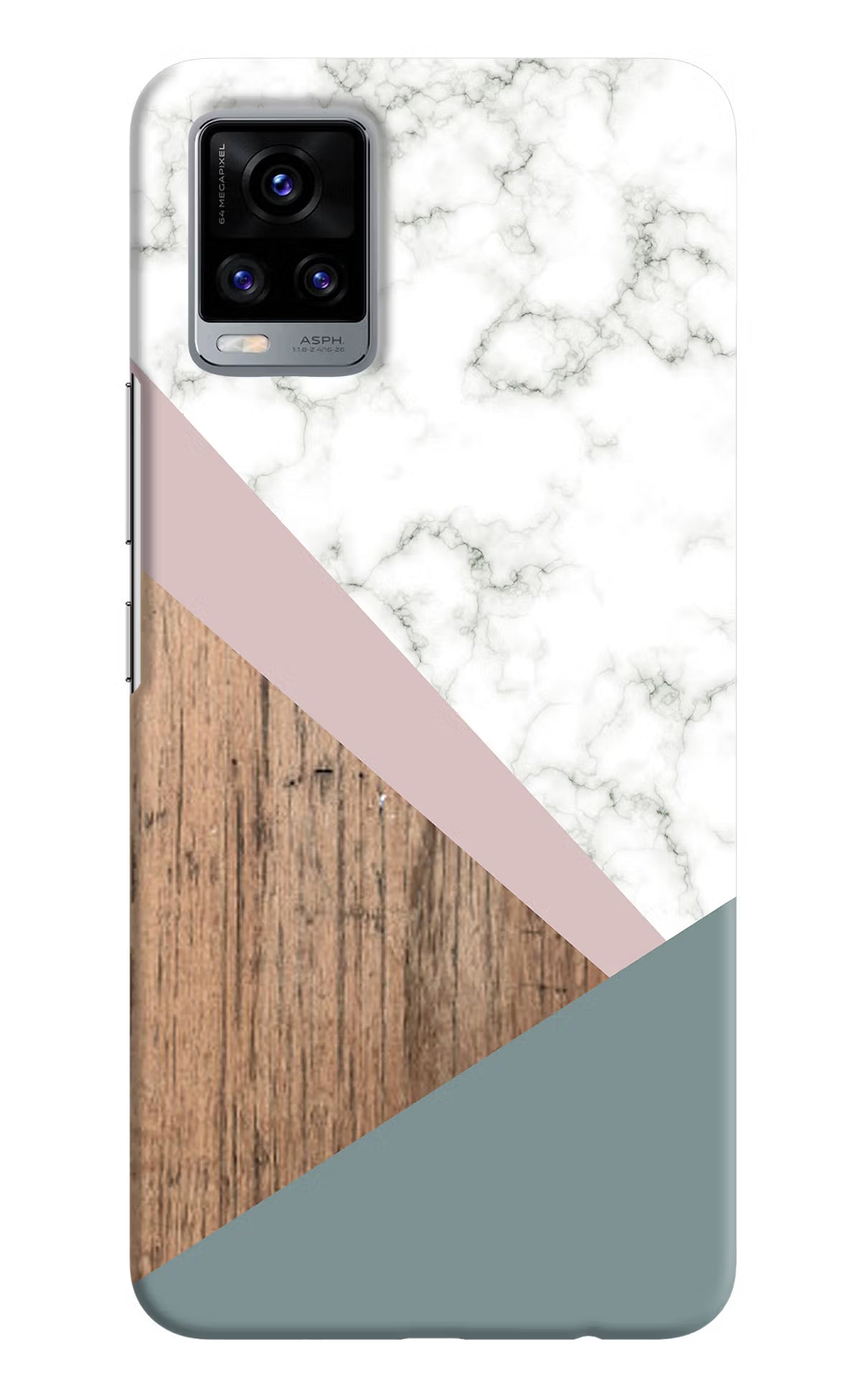Marble wood Abstract Vivo V20 Hard Case Back Cover by Casekaro