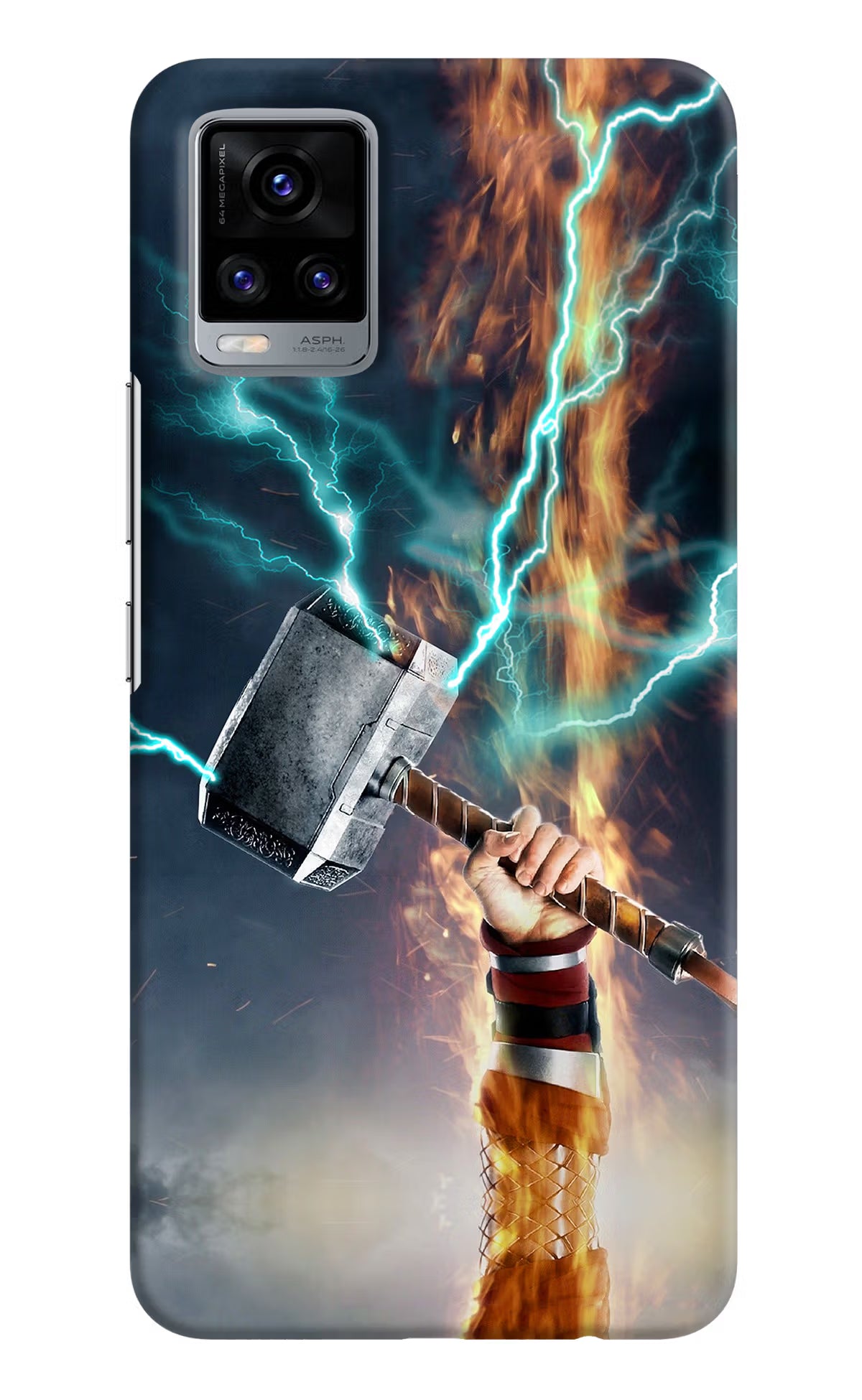Thor Hammer Mjolnir Vivo V20 Hard Case Back Cover by Casekaro