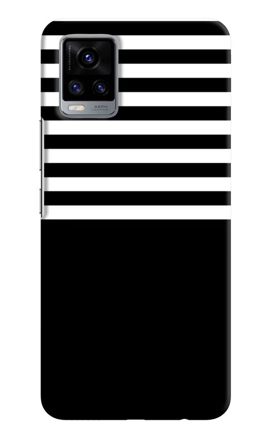 Black and White Print Vivo V20 Hard Case Back Cover by Casekaro