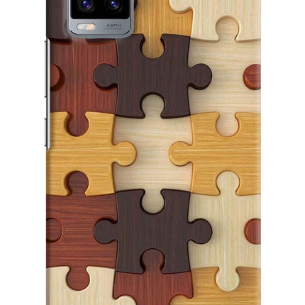 Wooden Puzzle Vivo V20 Hard Case Back Cover by Casekaro