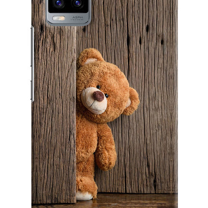 Teddy Wooden Vivo V20 Hard Case Back Cover by Casekaro
