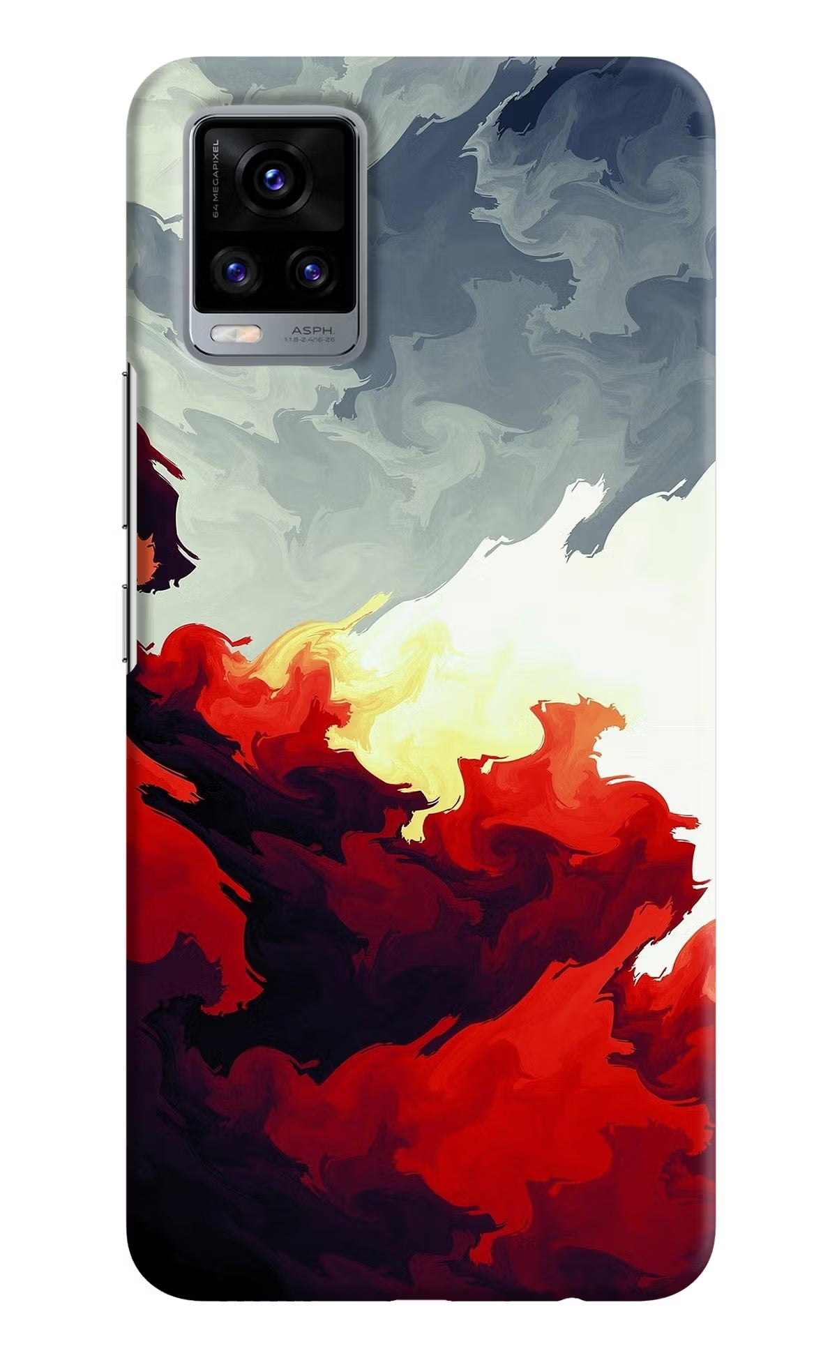 Fire Cloud Vivo V20 Hard Case Back Cover by Casekaro
