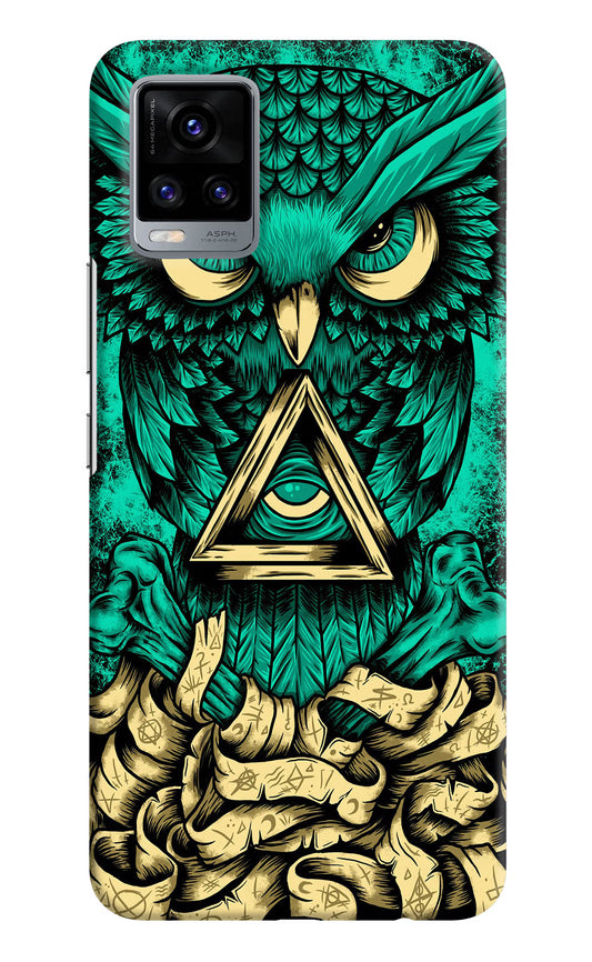 Green Owl Vivo V20 Hard Case Back Cover by Casekaro