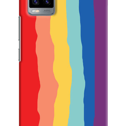 Rainbow Vivo V20 Hard Case Back Cover by Casekaro