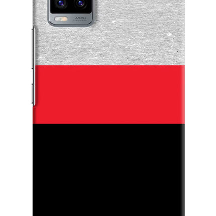 Tri Color Pattern Vivo V20 Hard Case Back Cover by Casekaro