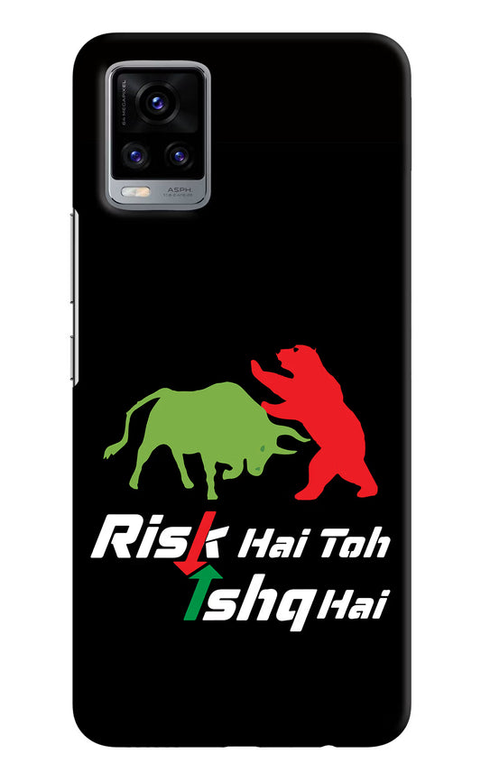 Risk Hai Toh Ishq Hai Vivo V20 Hard Case Back Cover by Casekaro