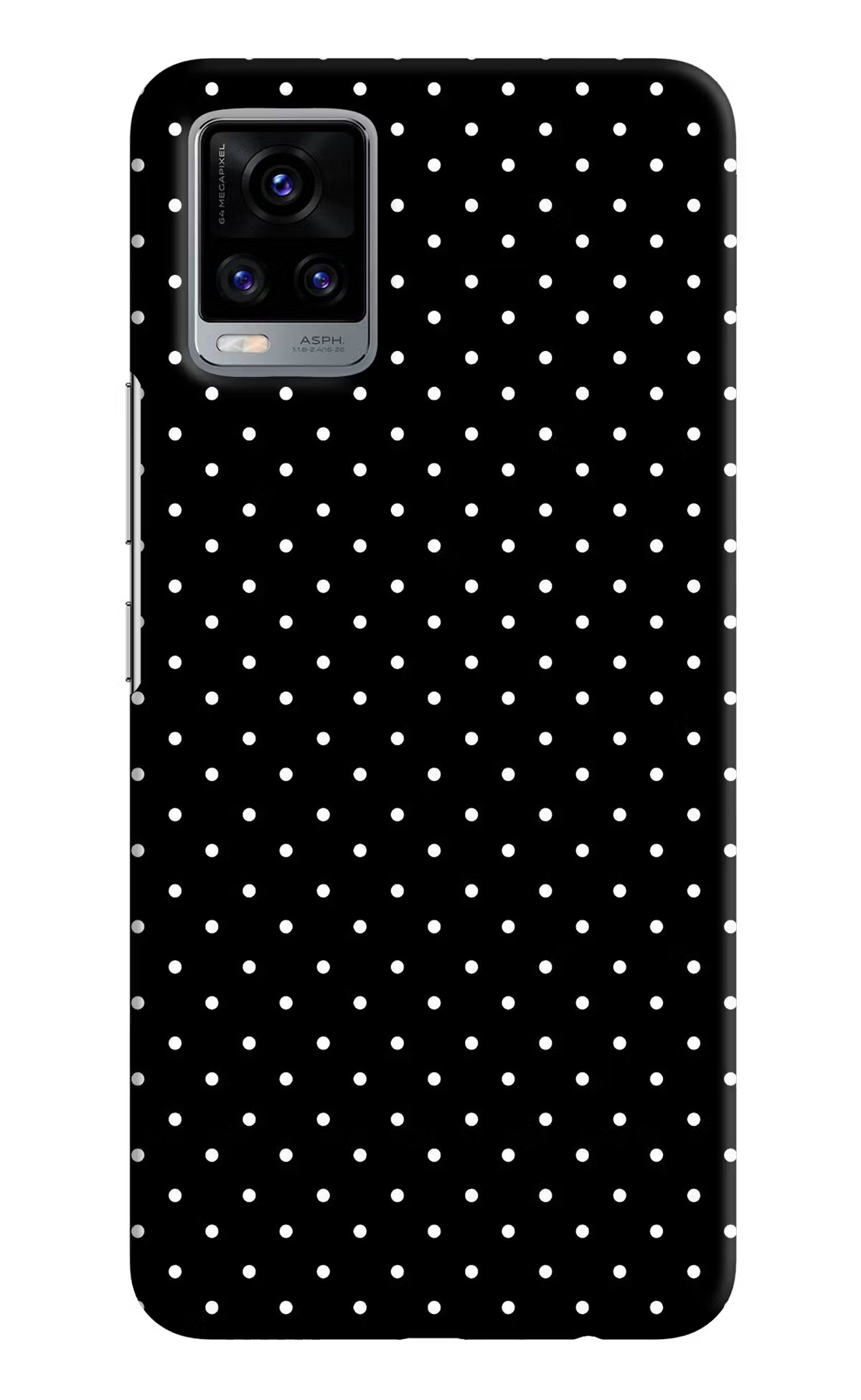 White Dots Vivo V20 Hard Case Back Cover by Casekaro