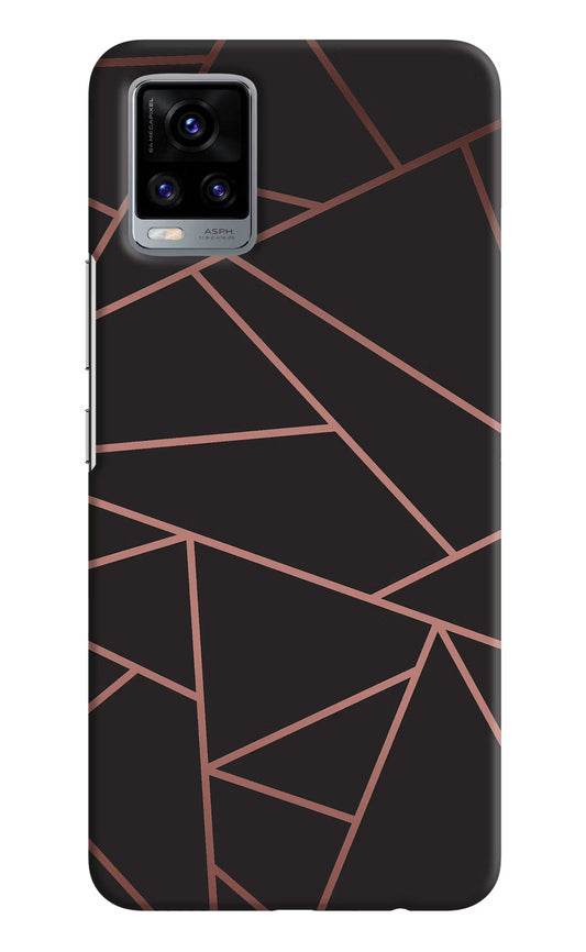 Geometric Pattern Vivo V20 Hard Case Back Cover by Casekaro