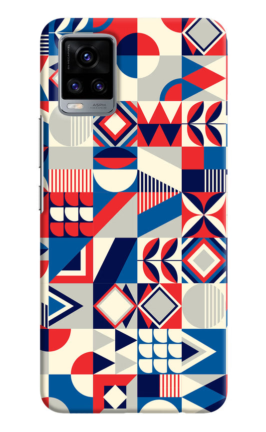 Colorful Pattern Vivo V20 Hard Case Back Cover by Casekaro