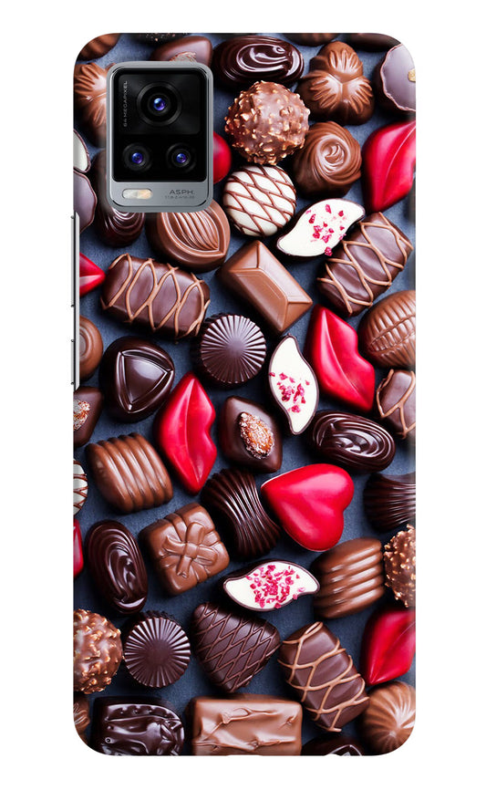 Chocolates Vivo V20 Hard Case Back Cover by Casekaro