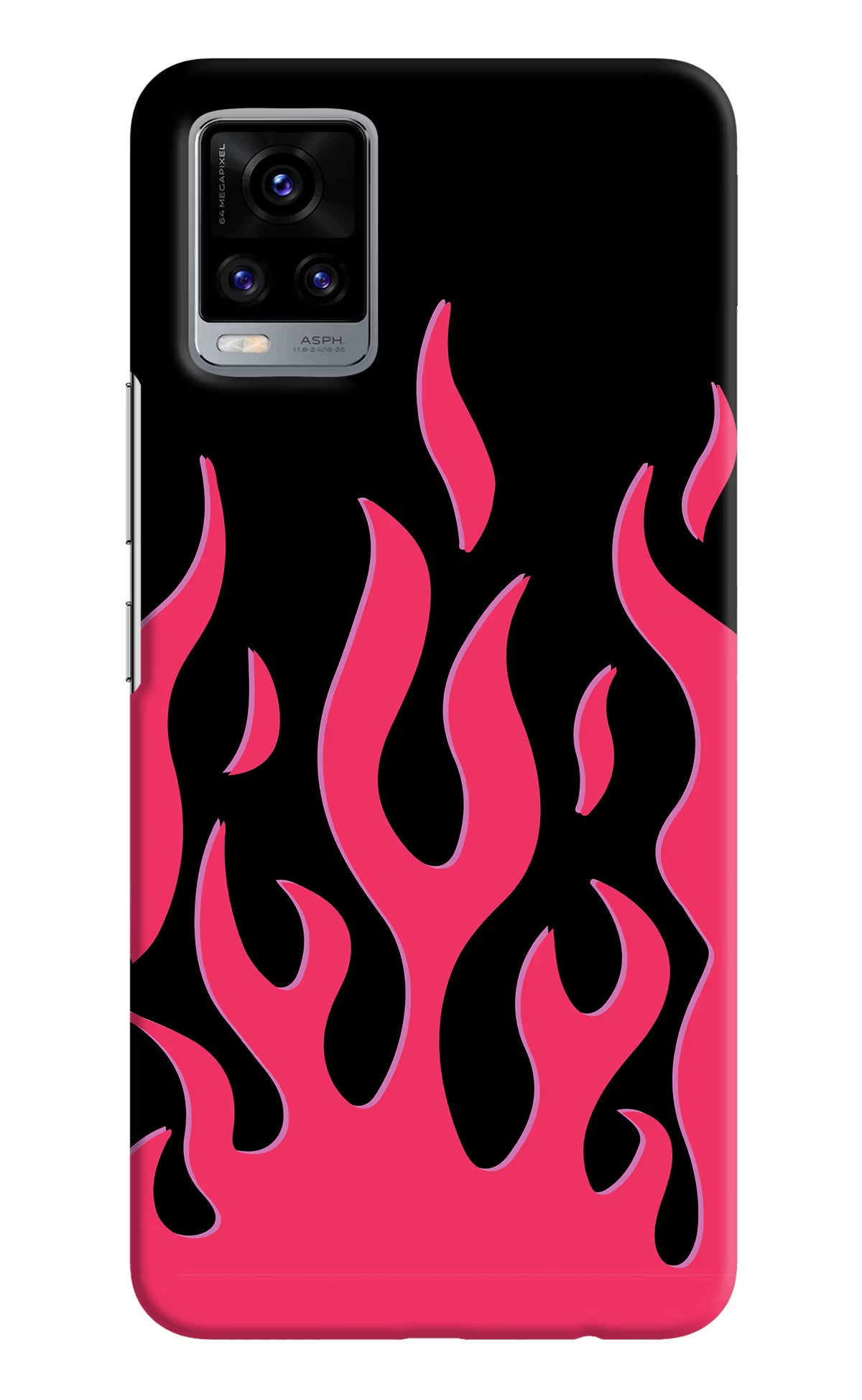 Fire Flames Vivo V20 Hard Case Back Cover by Casekaro