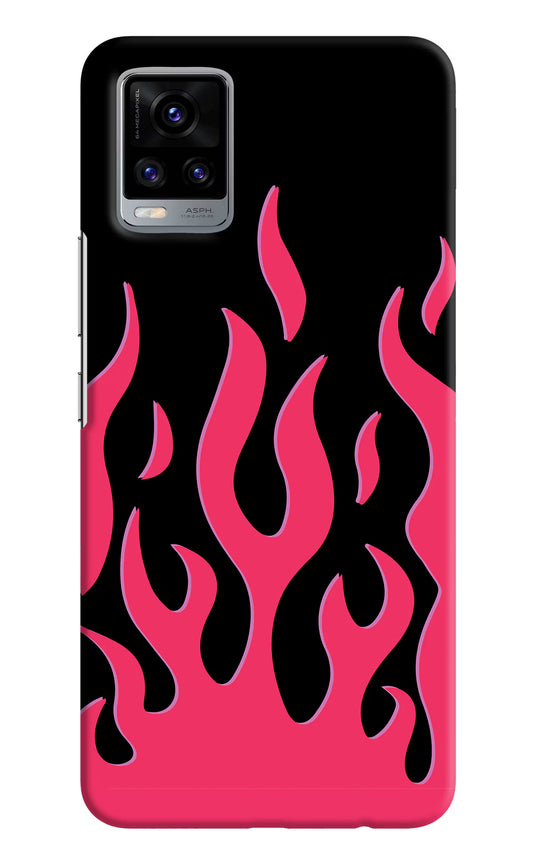 Fire Flames Vivo V20 Hard Case Back Cover by Casekaro