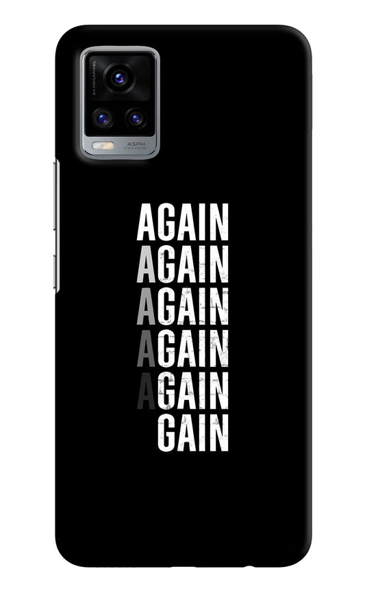 Again Again Gain Vivo V20 Hard Case Back Cover by Casekaro