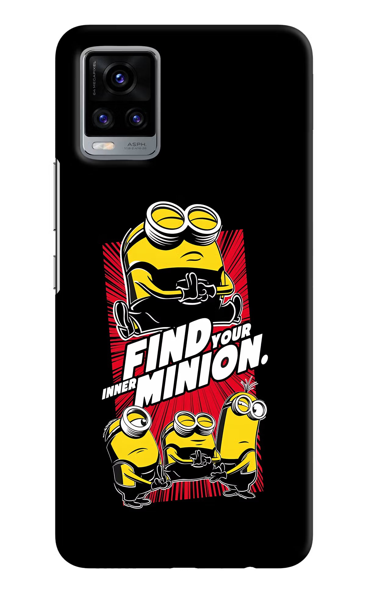 Find your inner Minion Vivo V20 Hard Case Back Cover by Casekaro
