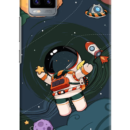 Cartoon Astronaut Vivo V20 Hard Case Back Cover by Casekaro
