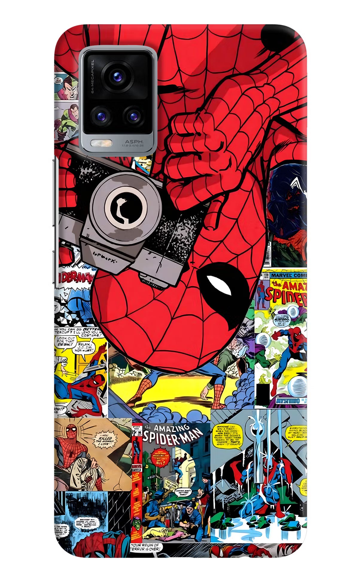 Spider Man Vivo V20 Hard Case Back Cover by Casekaro