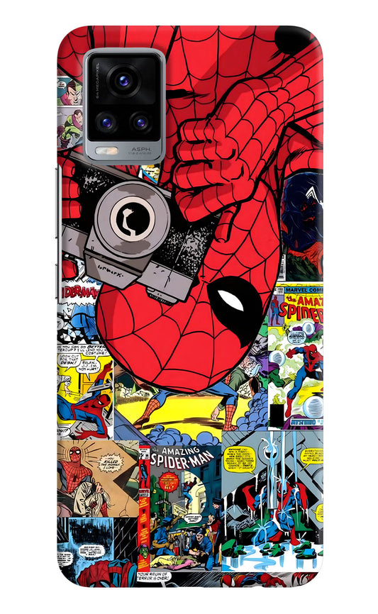 Spider Man Vivo V20 Hard Case Back Cover by Casekaro