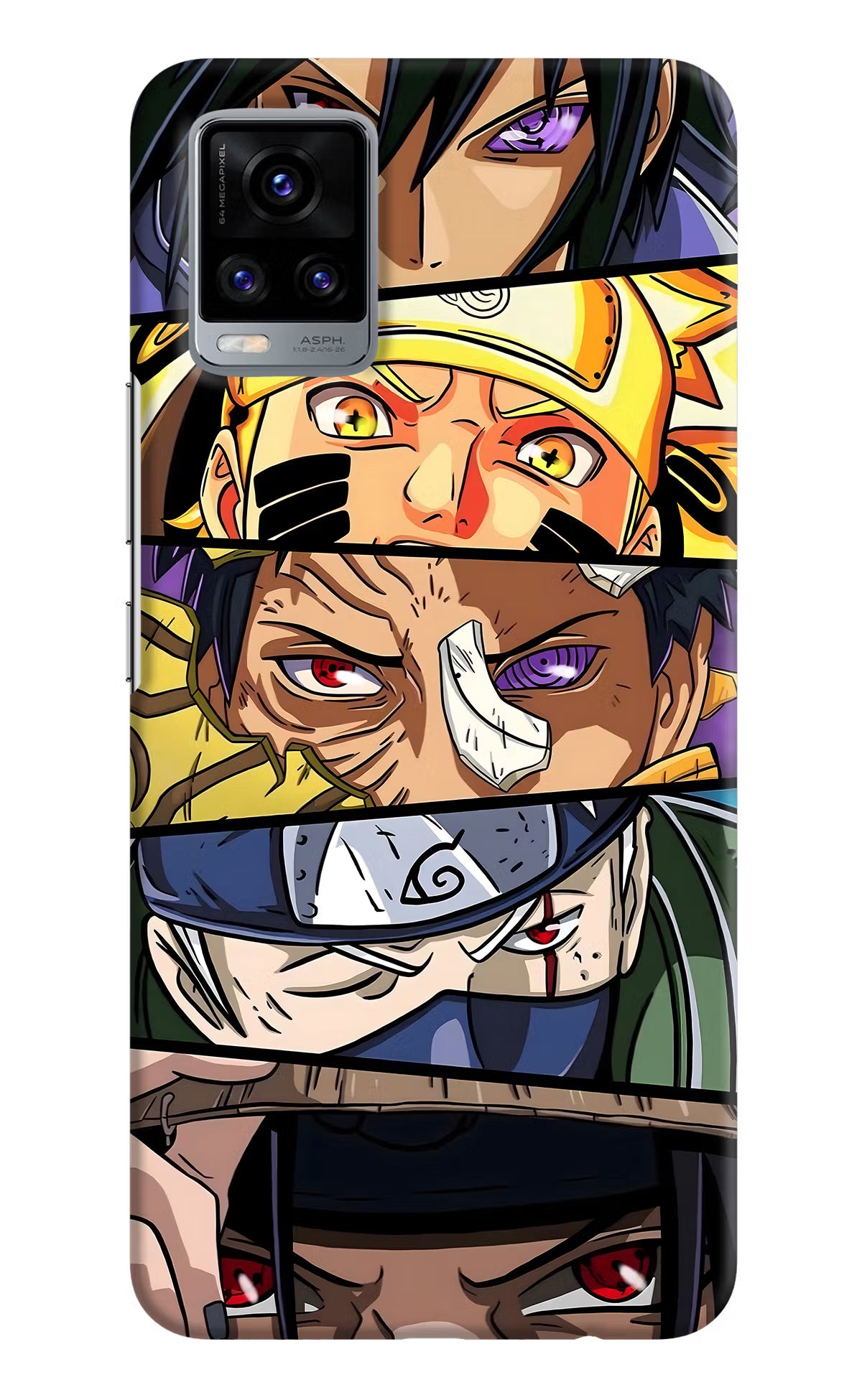 Naruto Character Vivo V20 Hard Case Back Cover by Casekaro