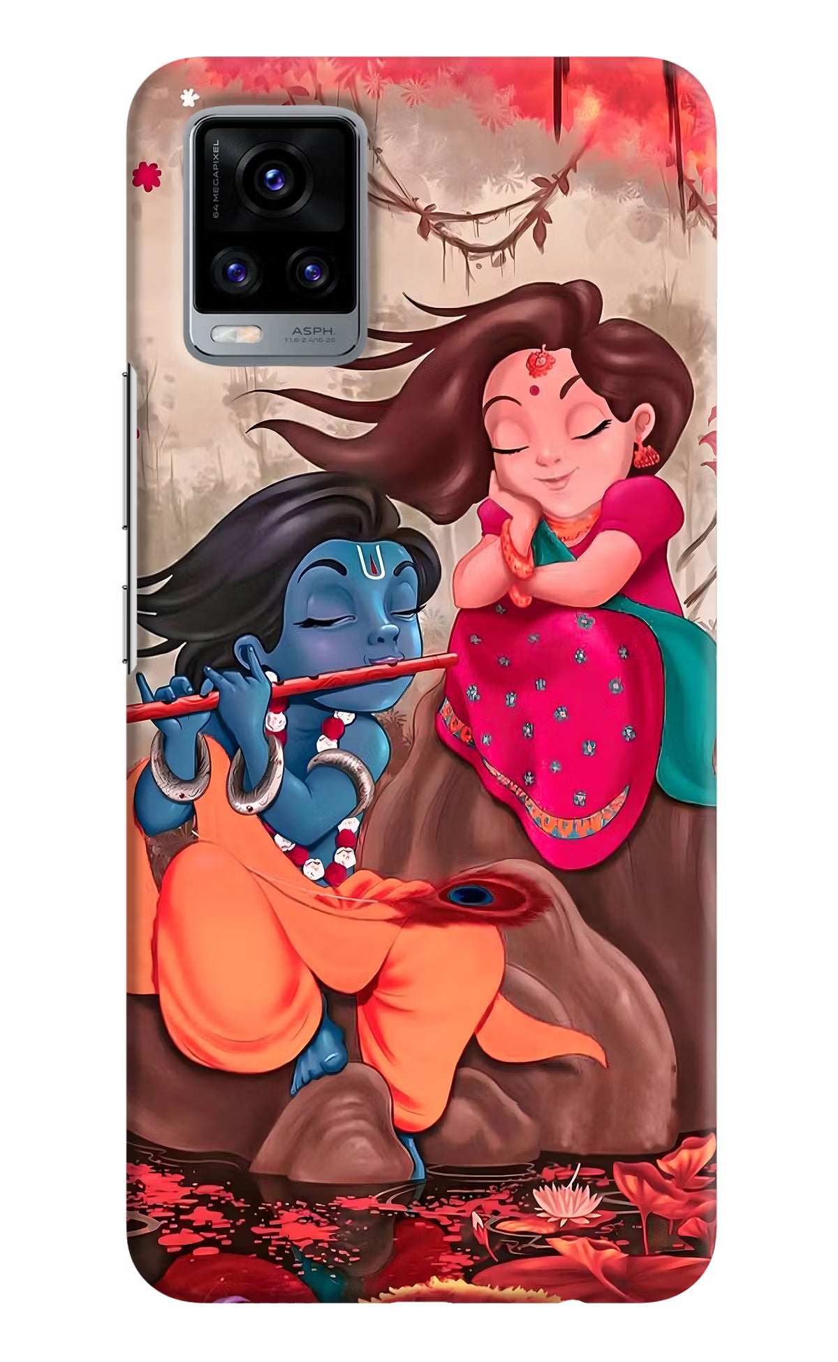 Radhe Krishna Vivo V20 Hard Case Back Cover by Casekaro