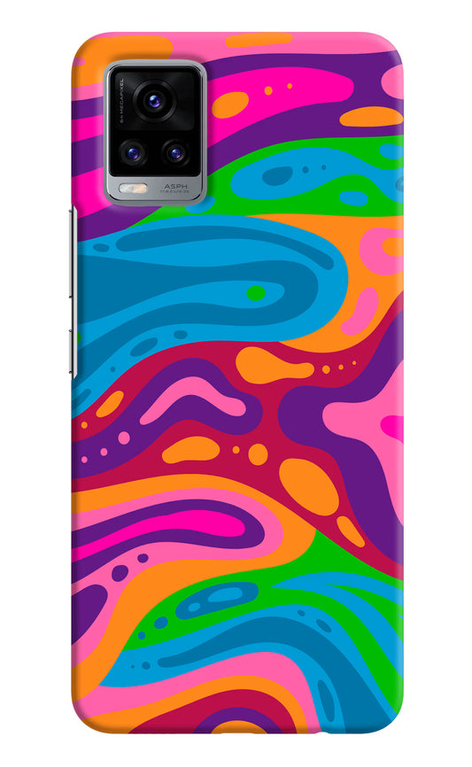 Trippy Pattern Vivo V20 Hard Case Back Cover by Casekaro