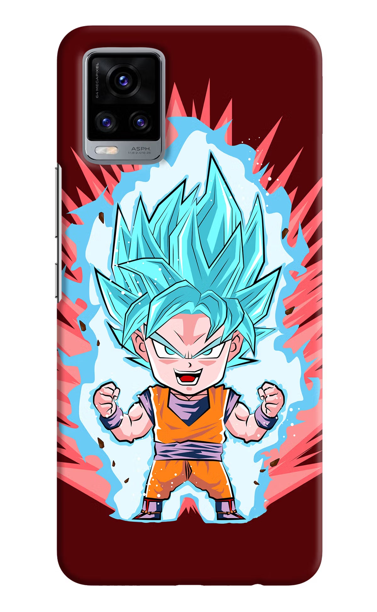 Goku Little Vivo V20 Hard Case Back Cover by Casekaro