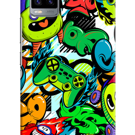 Game Doodle Vivo V20 Hard Case Back Cover by Casekaro