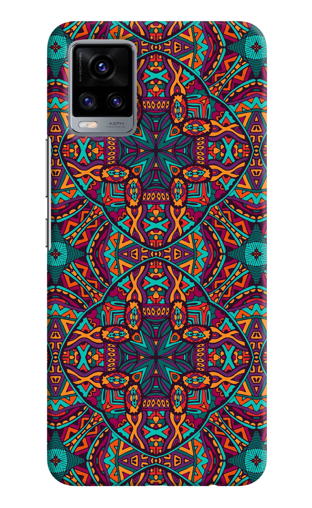 Colour Mandala Vivo V20 Hard Case Back Cover by Casekaro