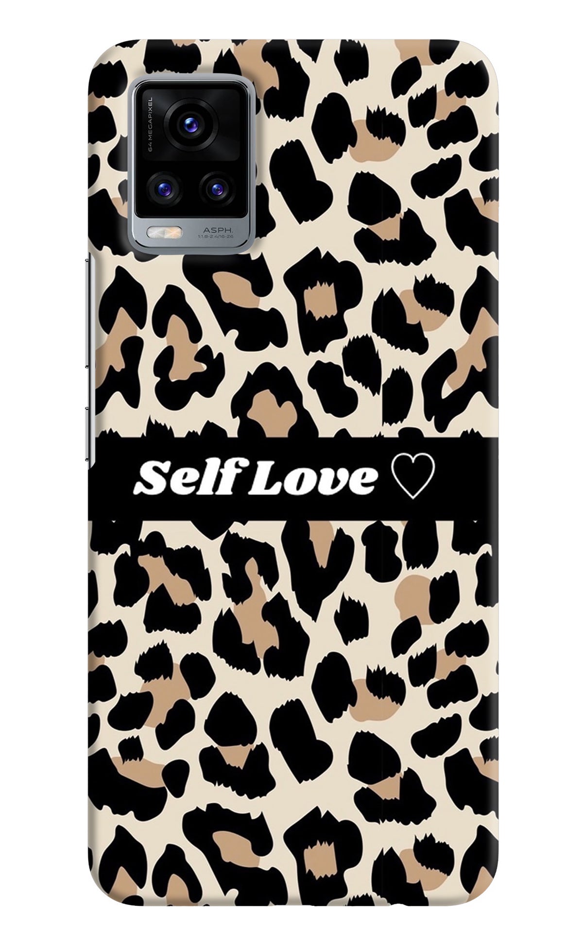 Leopard Print Self Love Vivo V20 Back Cover