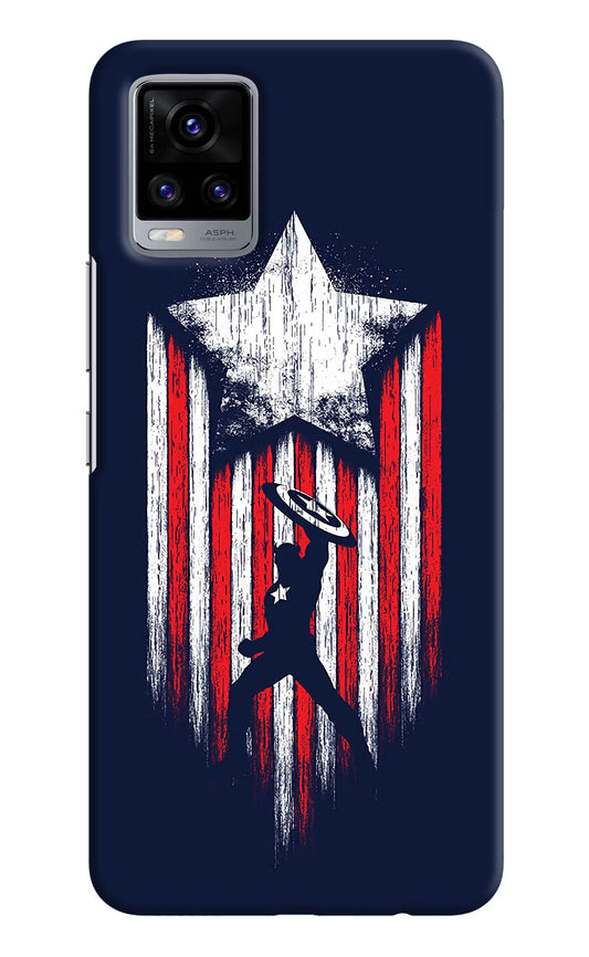 Captain America Marvel Art Vivo V20 Hard Case Back Cover by Casekaro