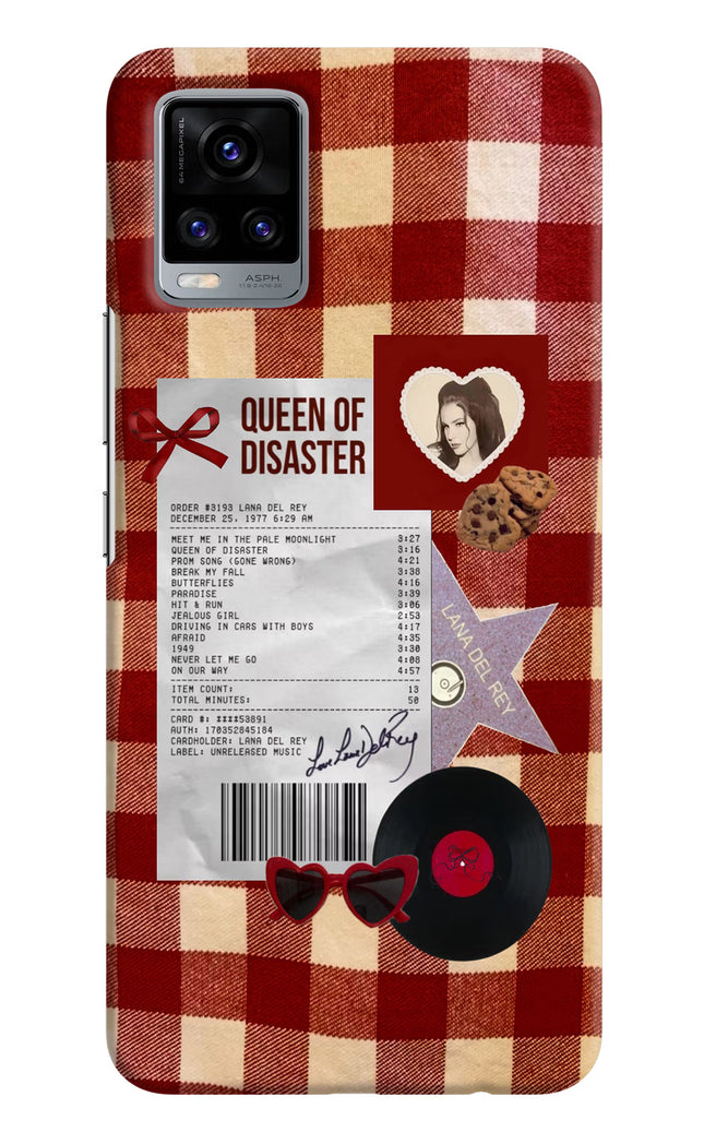 Queen of Disaster Vivo V20 Hard Case Back Cover by Casekaro