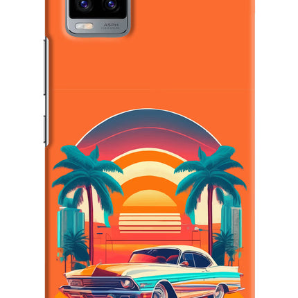 Palm Drive 80s Vivo V20 Hard Case Back Cover by Casekaro
