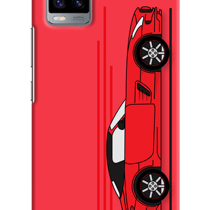 Red Velocity Vivo V20 Hard Case Back Cover by Casekaro