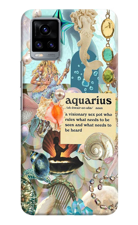 Aquarius Zodiac Vivo V20 Hard Case Back Cover by Casekaro