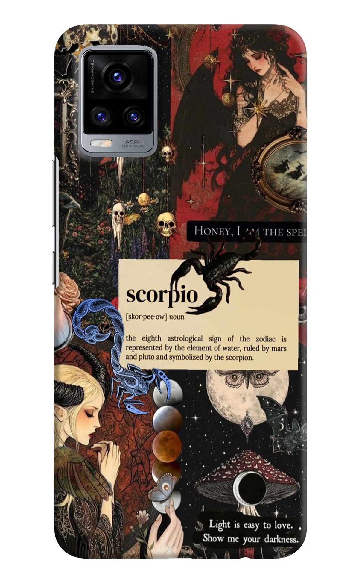 Scorpio Zodiac Vivo V20 Hard Case Back Cover by Casekaro