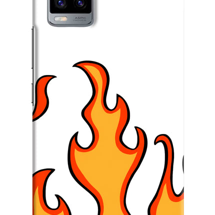 Fired Up – White Vivo V20 Hard Case Back Cover by Casekaro
