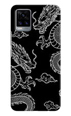 Twin Dragons Vivo V20 Hard Case Back Cover by Casekaro