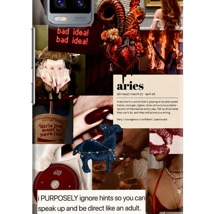 Zodiac Aries Vivo V20 Hard Case Back Cover by Casekaro