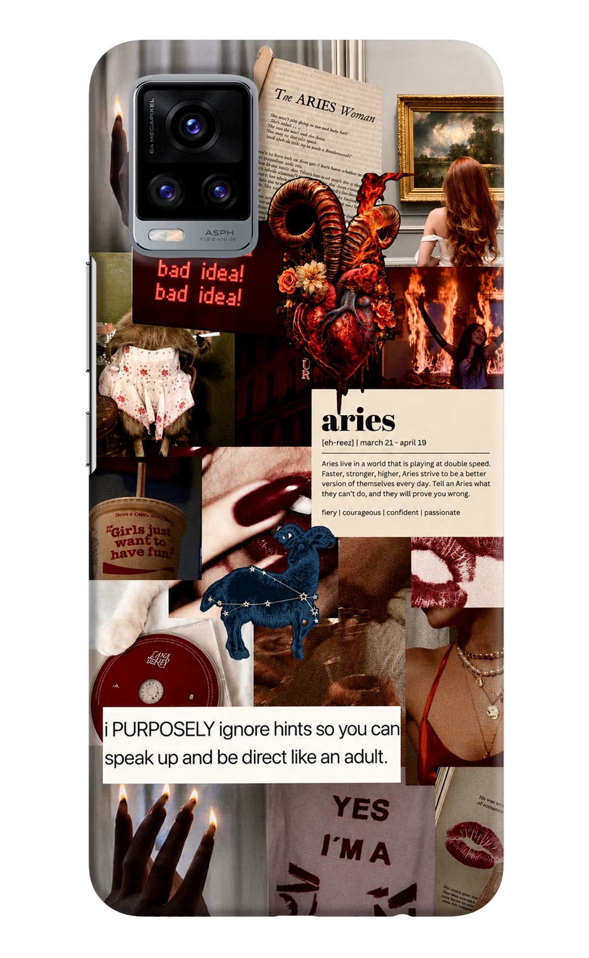 Zodiac Aries Vivo V20 Back Cover
