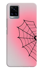 Pink Web Vivo V20 Hard Case Back Cover by Casekaro