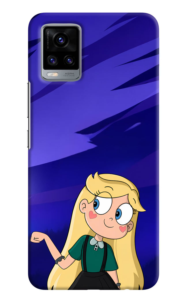 Star Glow Vivo V20 Hard Case Back Cover by Casekaro