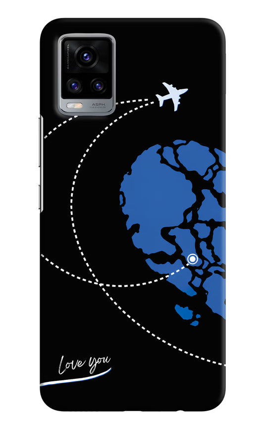 Love Orbit Vivo V20 Hard Case Back Cover by Casekaro