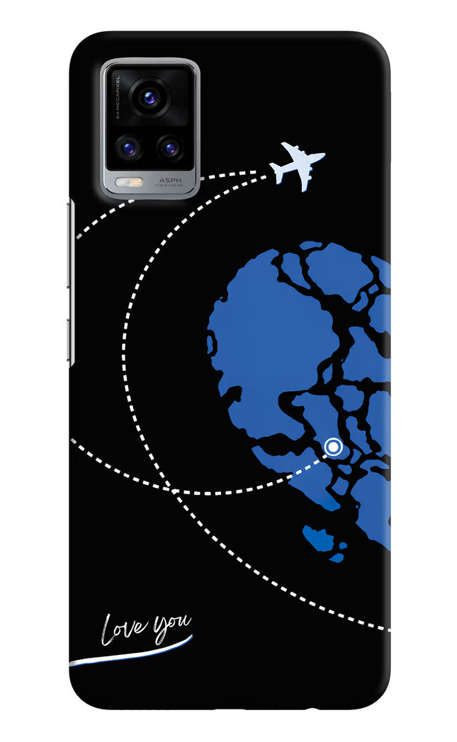 Love Orbit Vivo V20 Hard Case Back Cover by Casekaro