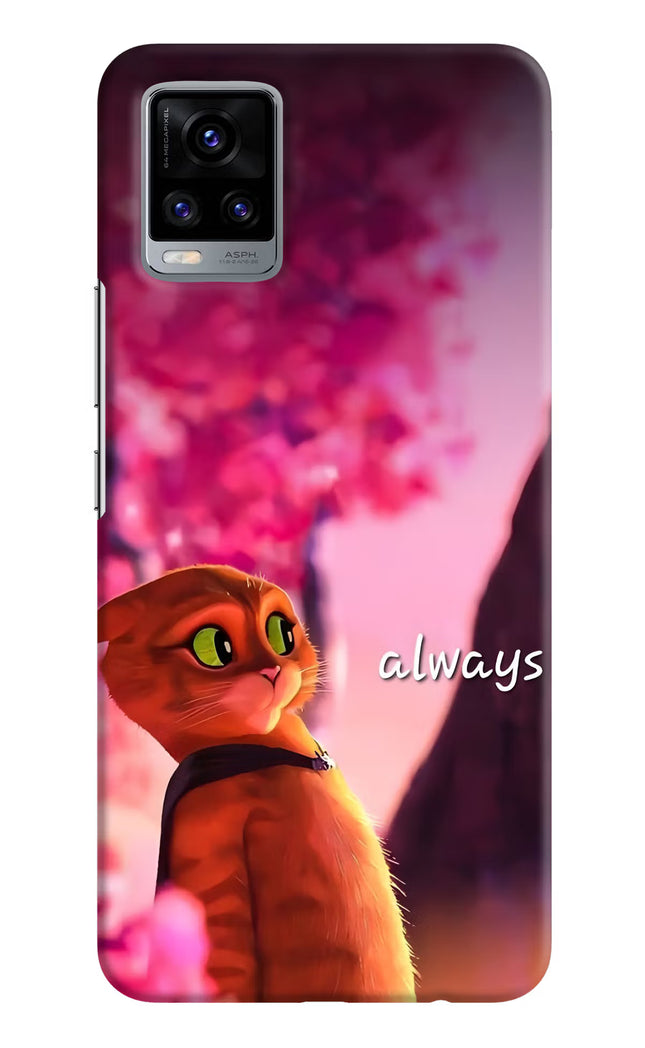 Always Cat Vivo V20 Hard Case Back Cover by Casekaro